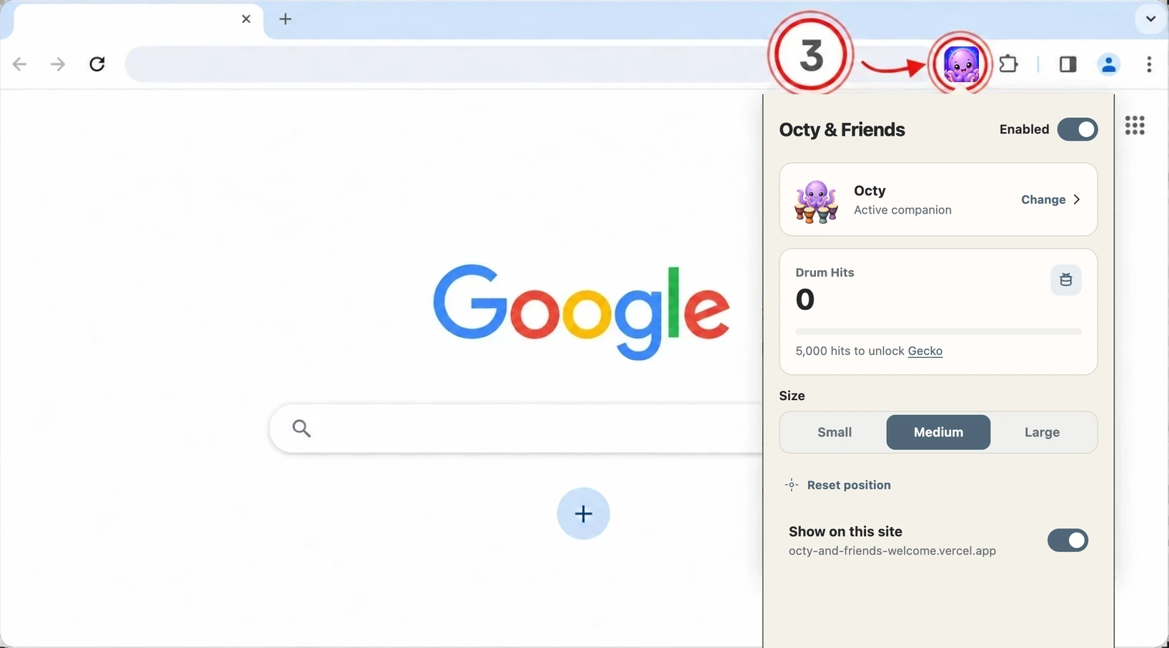 Where to find the pinned Virtual Drummer icon